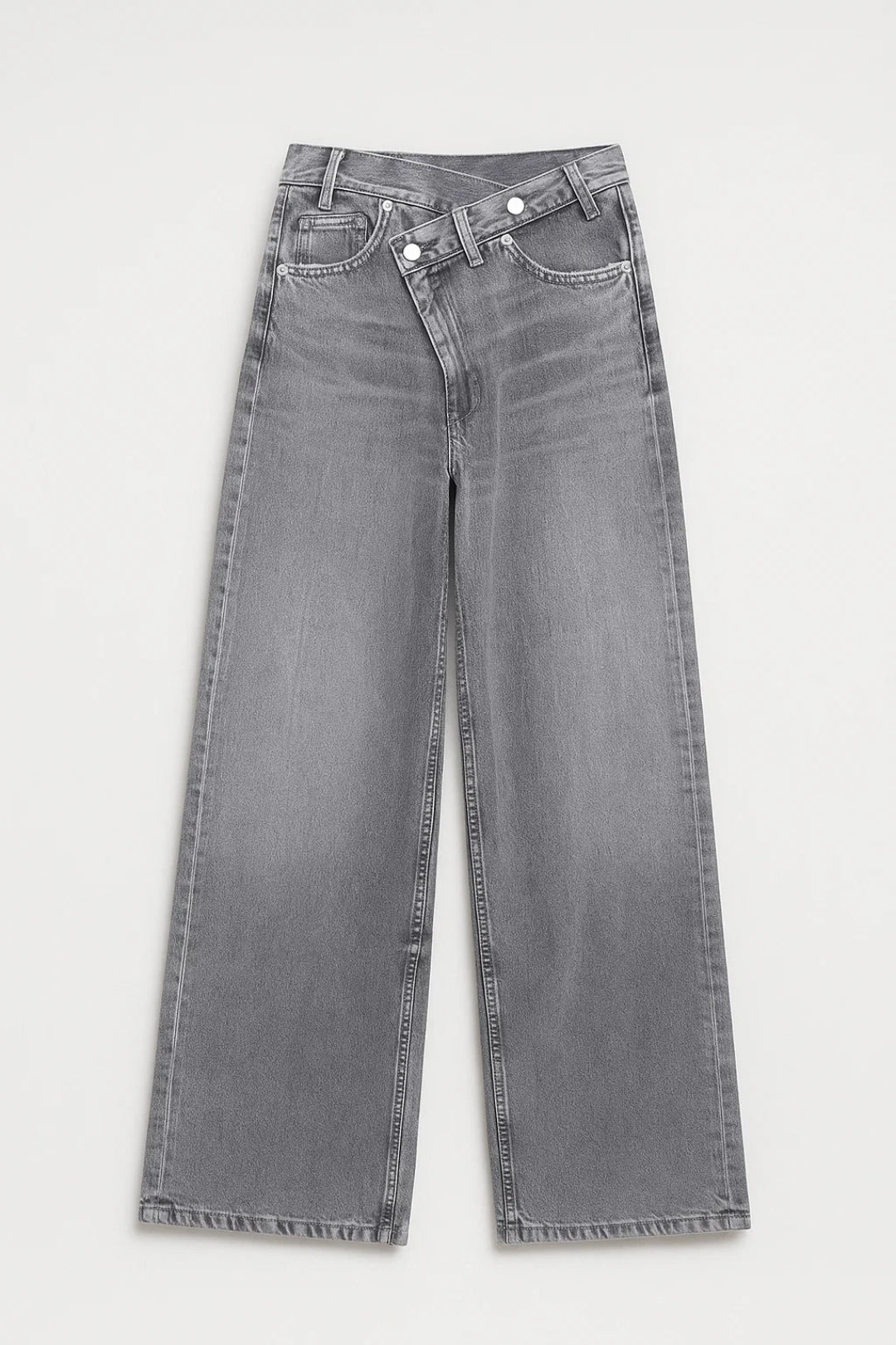 Pantalones Sueltos para Mujer | Cintura Alta con Cierre Asimétrico | Modernos y Cómodos