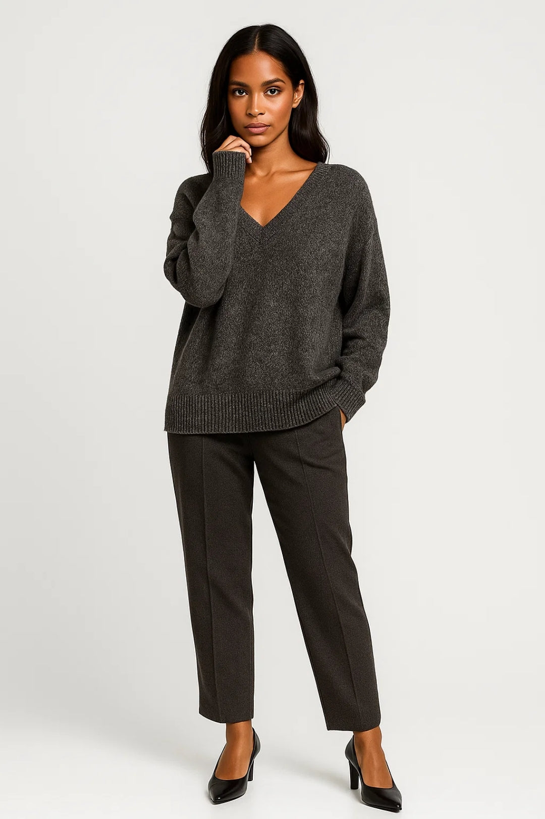 Suéter para Mujeres | Cuello en V con Corte Cómodo | Suave y Versátil