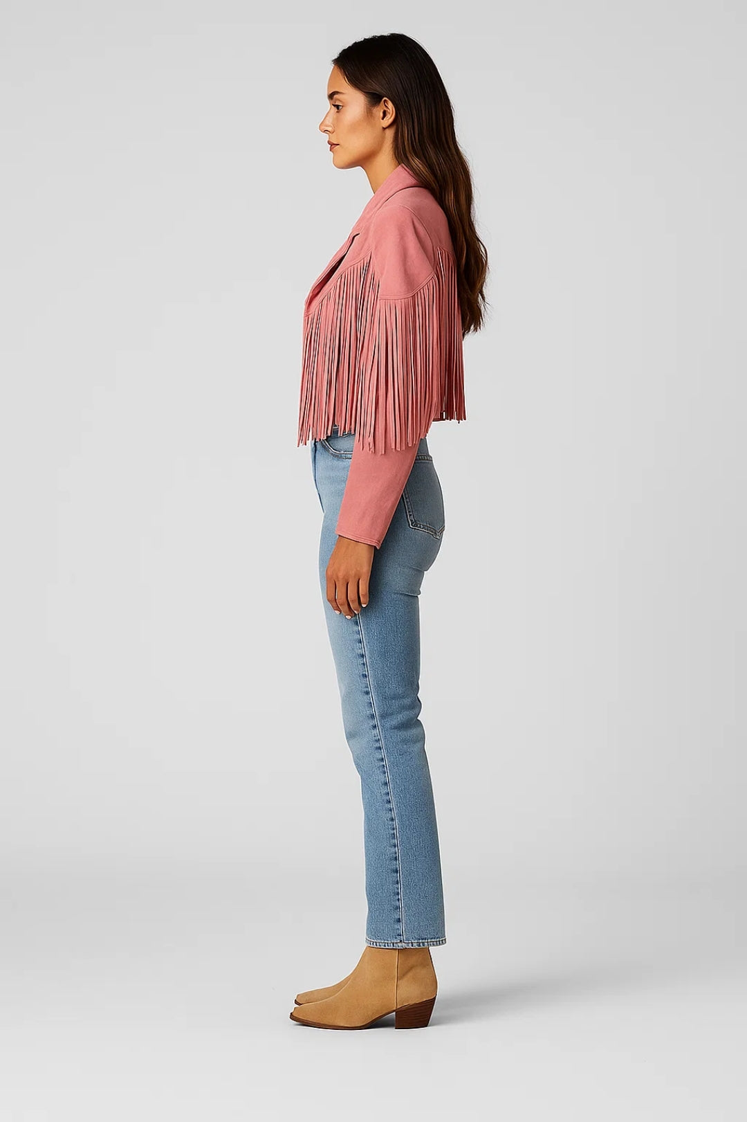 Chaqueta Corta para Mujeres | Estilo del Oeste con Flecos | Juguetona y de Moda