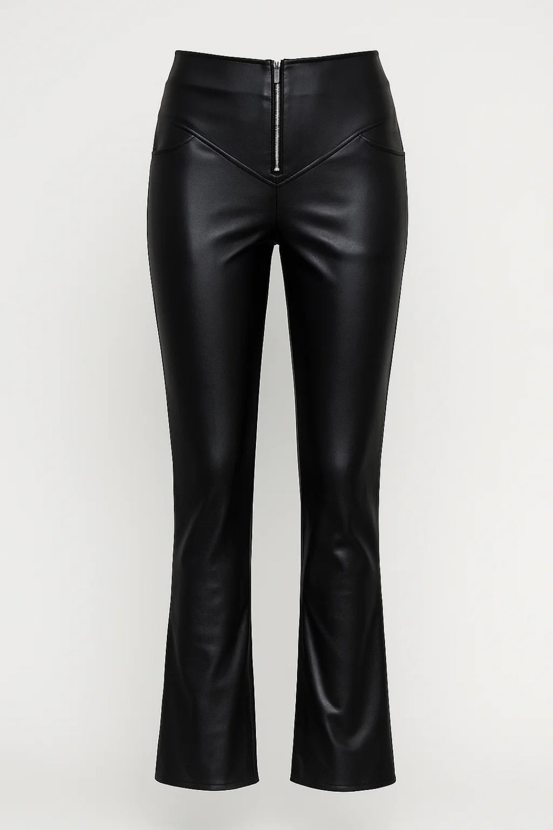 Pantalones de mujer | Cintura alta, perneras acampanadas y detalle de cremallera | Elegante y audaz para el otoño