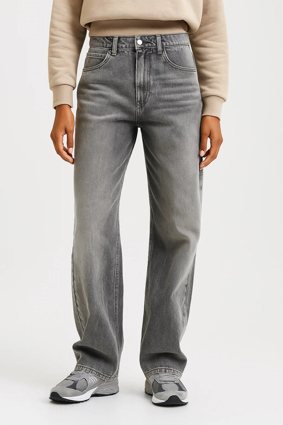 Pantalones Vaqueros de Pierna Recta para Mujeres | Cintura Alta | Cómodos y Atemporales