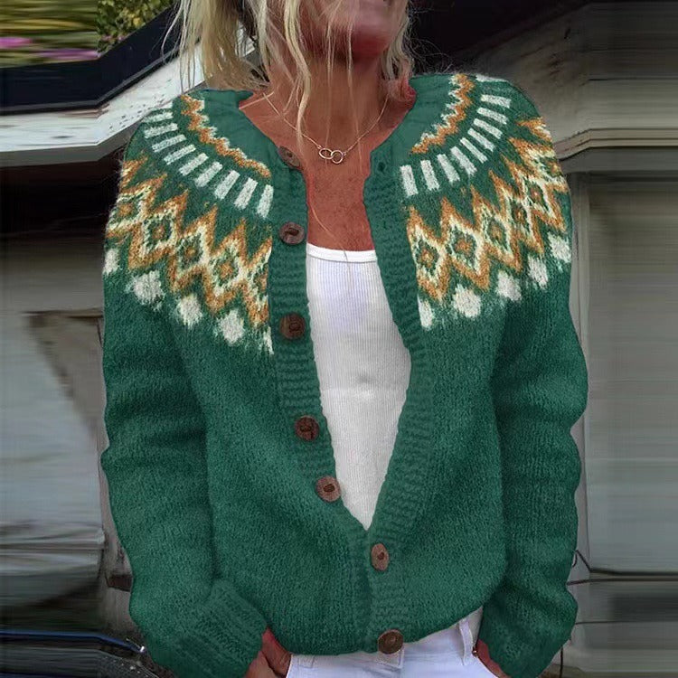 Natalia | Suéter de punto vintage islandés