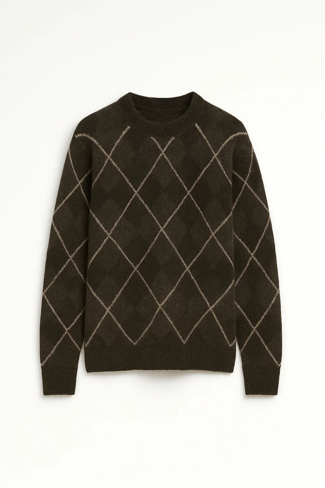 Suéter de Mujer | Patrón Cuadriculado Clásico y Cuello Redondo | Elegante y Cómodo