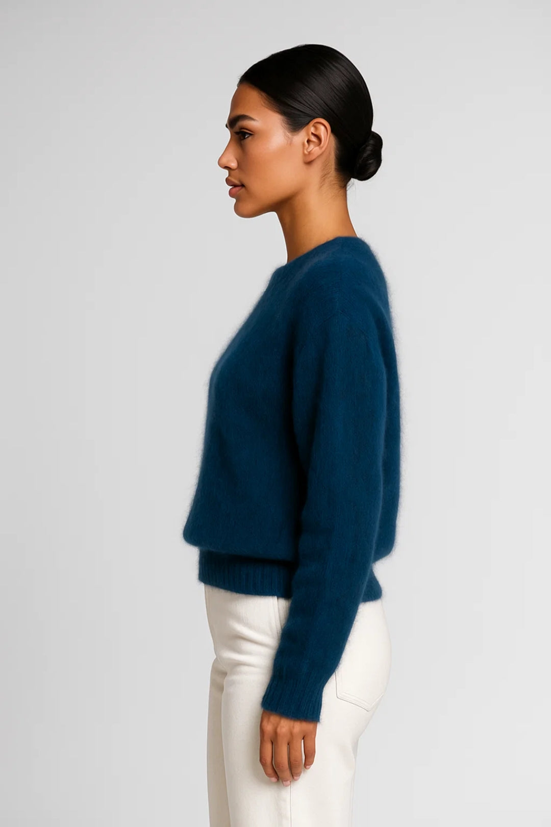 Suéter de Mujer Cepillado | Cuello Redondo con Estructura Suave | Cómodo y Elegante