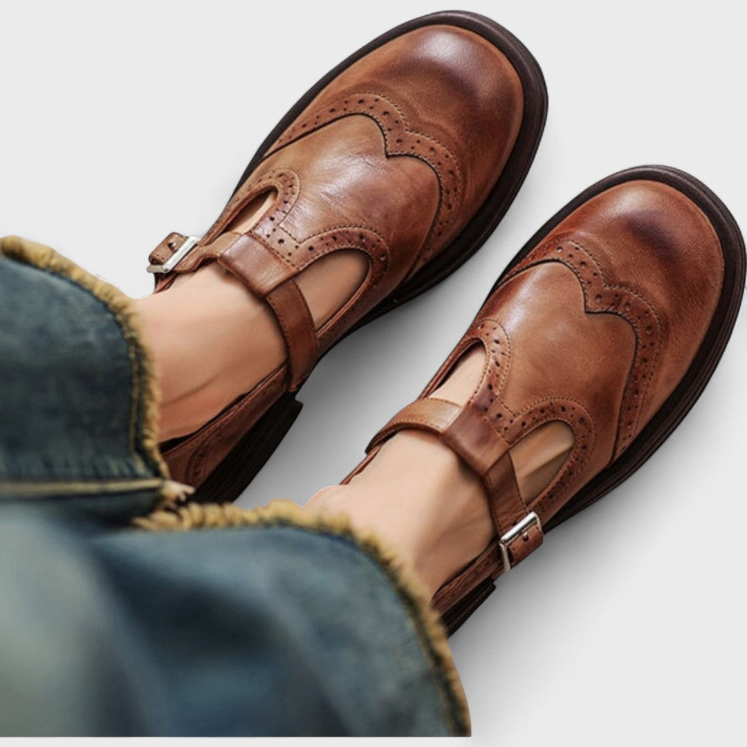 Elisa | Elegancia y Comodidad Tacón de Cuero