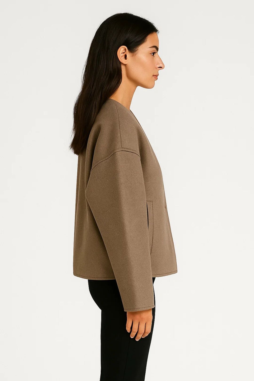 Colección Corto de Jassen | Chaqueta de Mujer con Escote en V y Cierre de Botones | Ligera y Transpirable